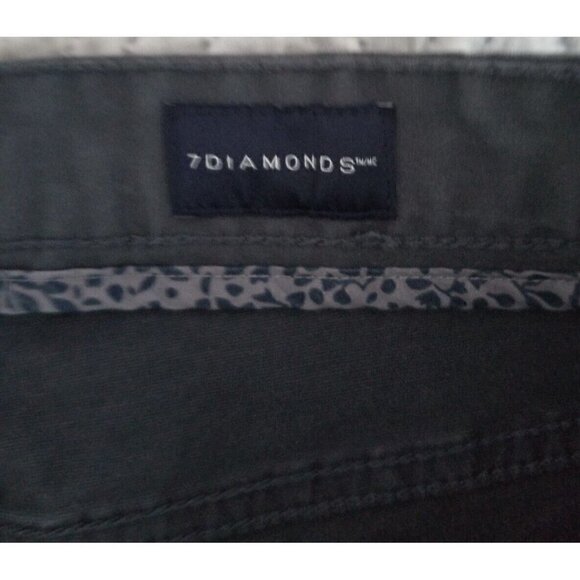 7 Diamonds Mens Clifton Pants Slim Straight Dark Green 36 X 30 - Picture 3 of 8